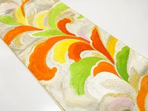 アンティーク　唐草模様織り出し袋帯（材料）